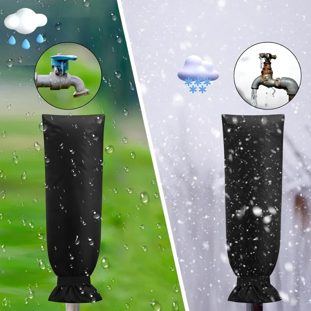 Waterproof Faucet Cover Oxford Cloth Reusable Faucet Anti-Freeze Cover Freeze Protection Frost-proof