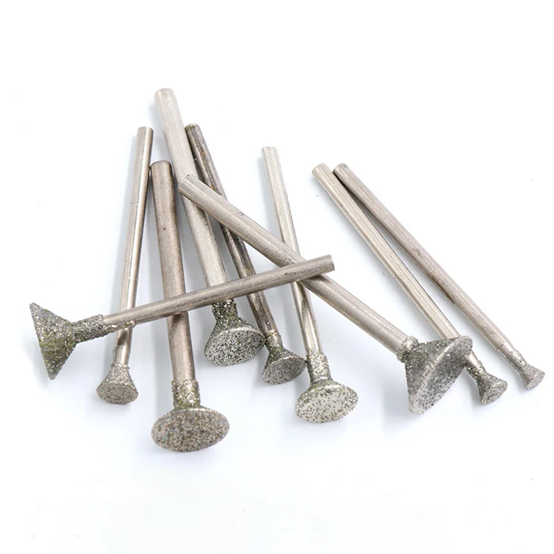 C2-نوع عرقوب 2.35 مللي متر 3 مللي متر 120 حصى الماس طحن لدغ 0.8-10 مللي متر الأسنان طحن بت الماس نقطة الماس طحن لدغ #4