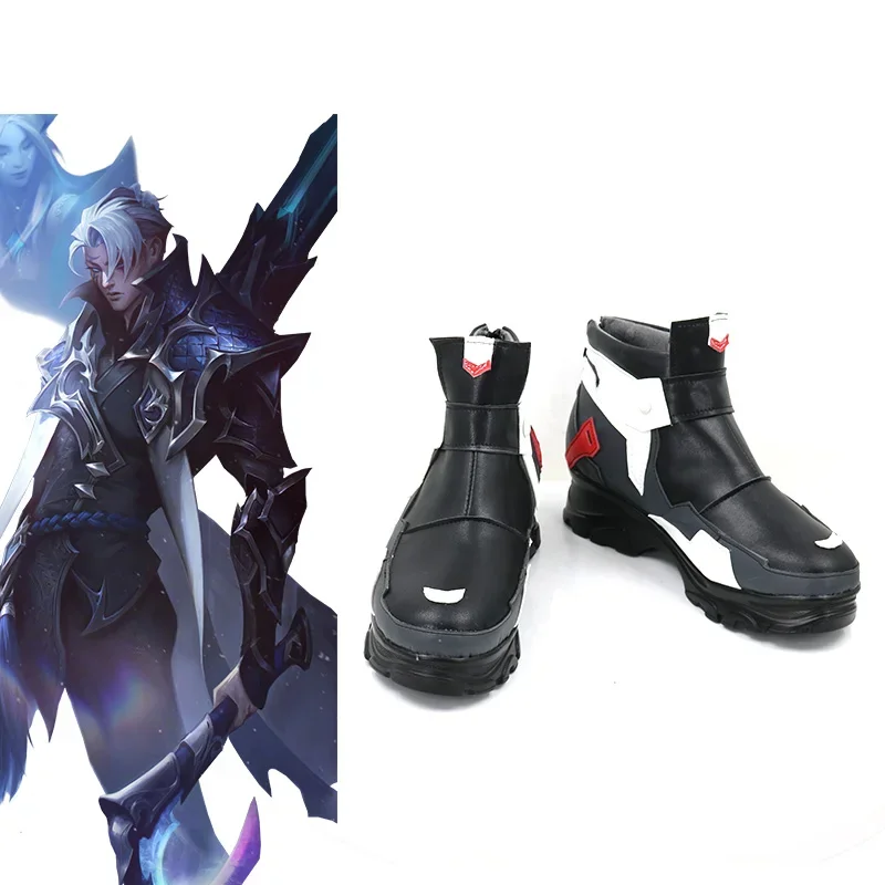 

FC6Game LOL Aphelios Cosplay Shoes Boots Cosplay Props Halloween Carnival Boots PU Leather Shoes Women Men Custom Made@FC8！