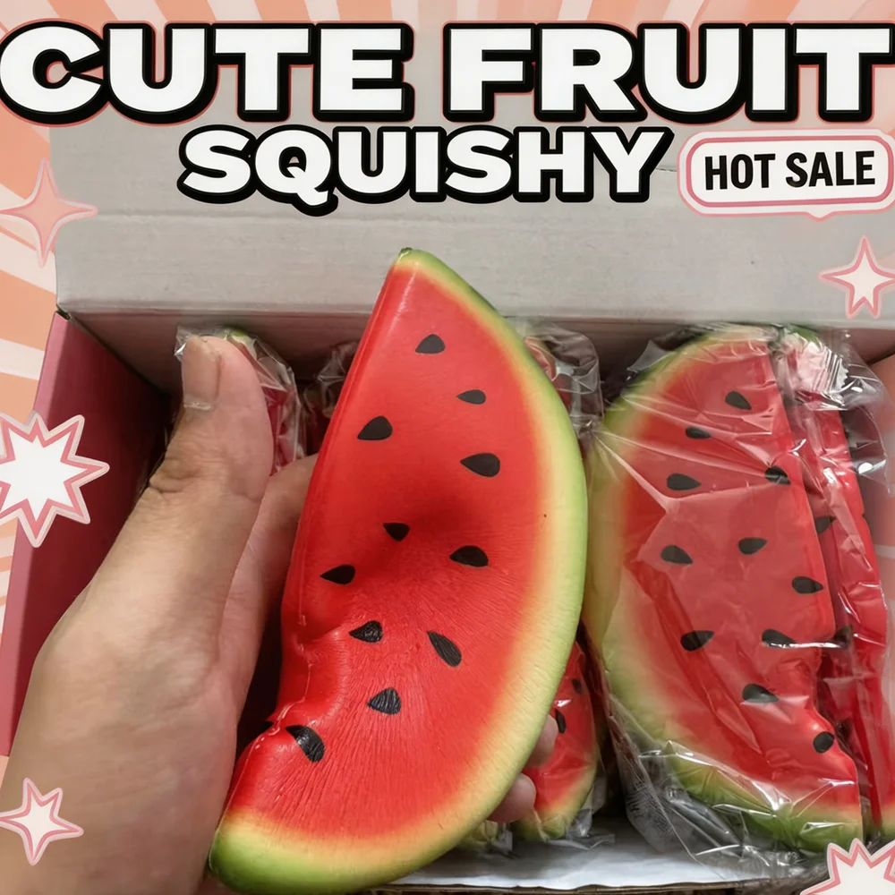 1/2/3 Stück Simulations-Wassermelonen-Quetschspielzeug, langsam zurückfederndes Frucht-Stressabbau-Spielzeug, Dekoration für Erwachsenenpartys, Geschenk, Quetschspielzeug – Detail 8