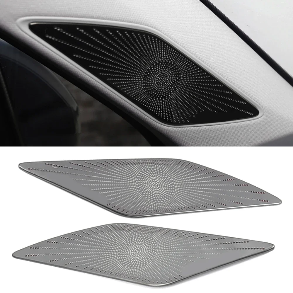 For VW Volkswagen Touareg CR 2018-2023 Stainless Car Door Panel Loudspeaker Pad Speaker Cover Trim Frame Sticker Accessories