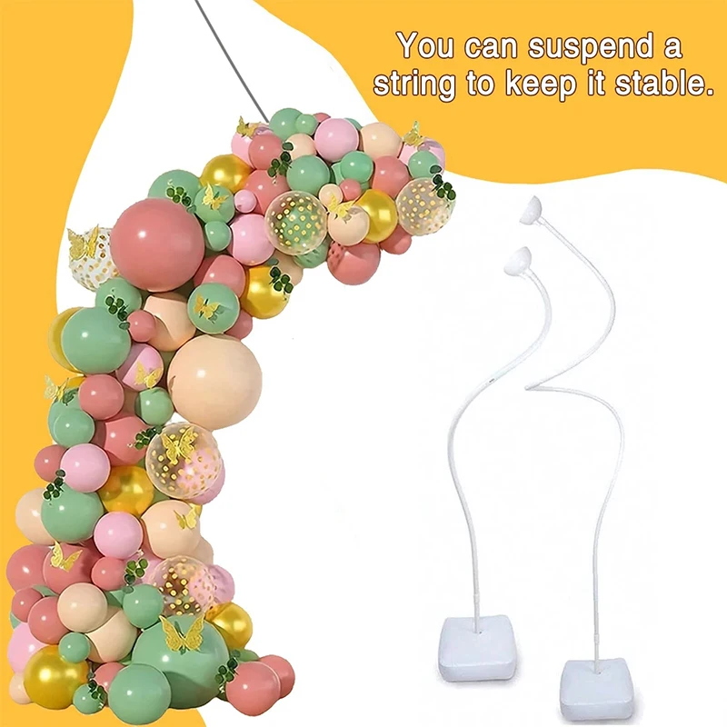 

Золотая свадебная арка-стойка 150/250 см, декор для вечеринок, каркас для воздушных шаров, гибкий кронштейн с водонаполняемым основанием для домашнего декора