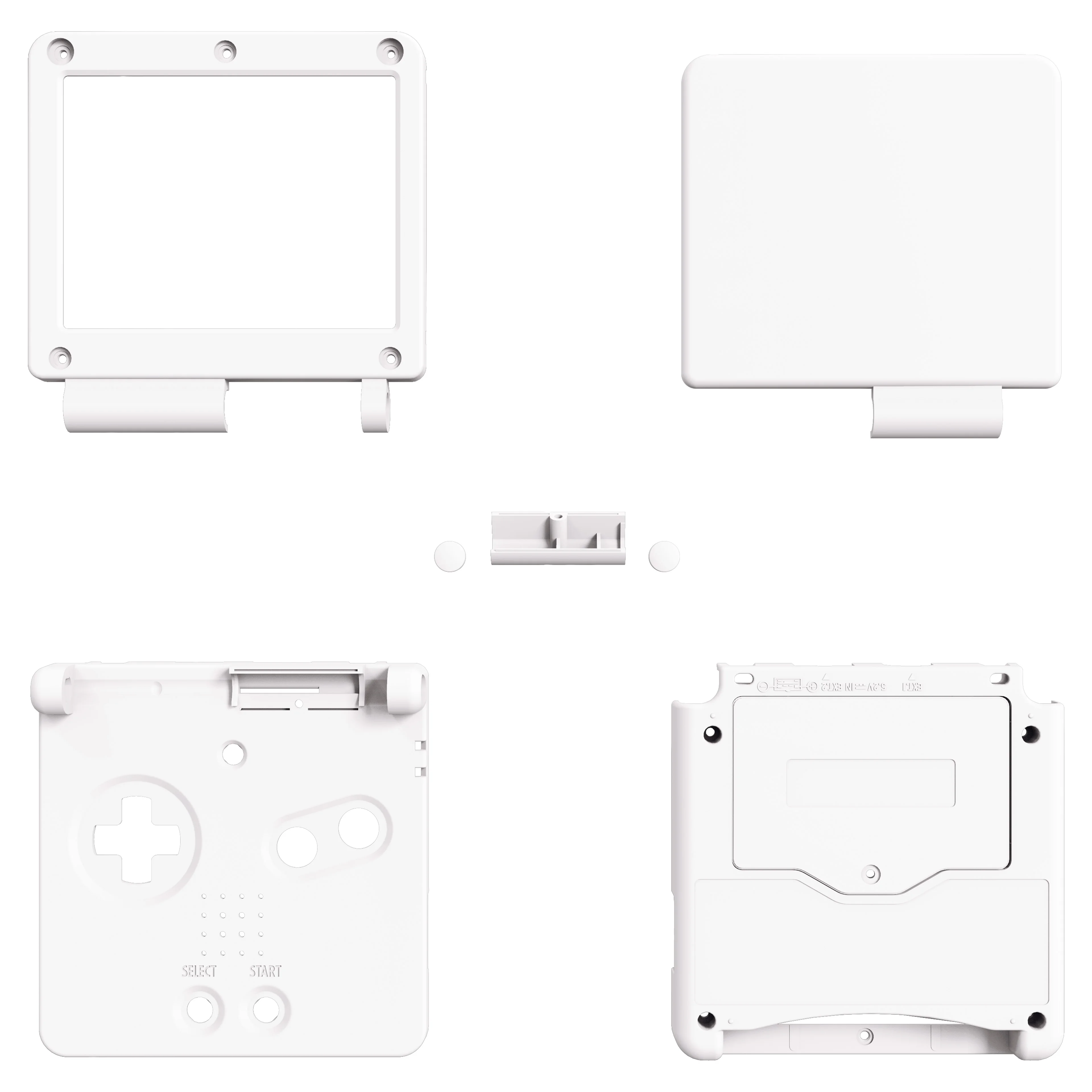 eXtremeRate Replacement Housing Shell for Gameboy Advance SP (GBA SP) - White