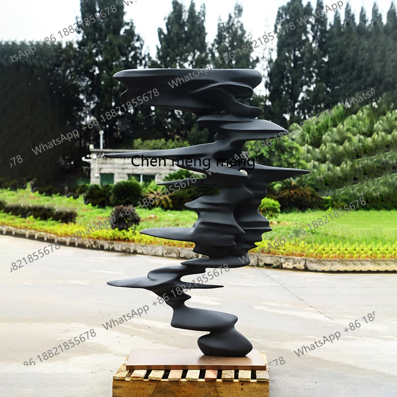 

Hotel foyer fiberglass sculpture ornament large floor-to-ceiling abstract art installation