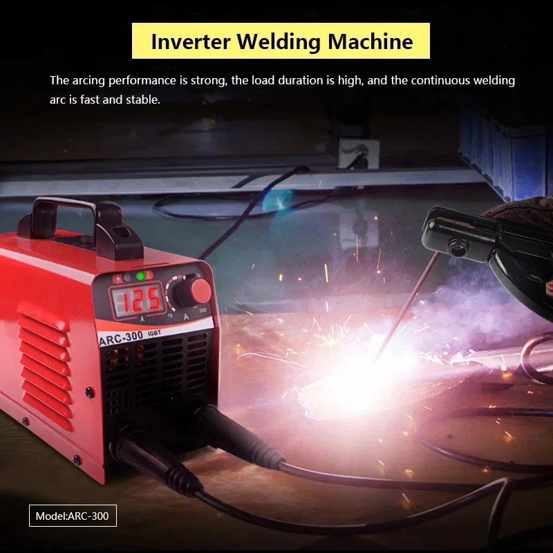 110V/220V ARC300 Welding Machine Electric Spot Welding Portable Beginner Lightweight Efficient Semi-Automatic Inverter Welder