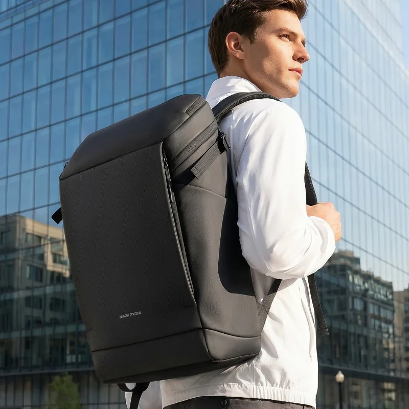 Markladen City Commuter Backpack—Casual Men's Business and Travel Laptop Bag with RFID Protection