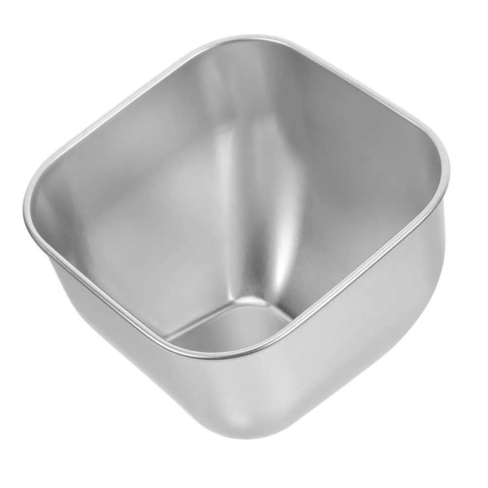 Stainless Steel Mini Sauce Dish Square Single-Layer Slanted Edge Condiment Serving Bowl Dipping Sauce Plates Salad Bowl