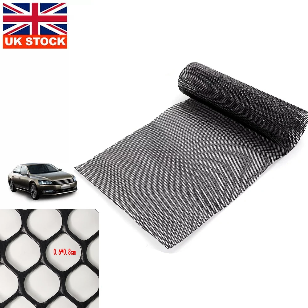 

120cm Universal Honeycomb Plastic ABS Vent 3D Car Racing Bumper Vent Tuning Grill Mesh Front Spoiler Black Car Exterior Part