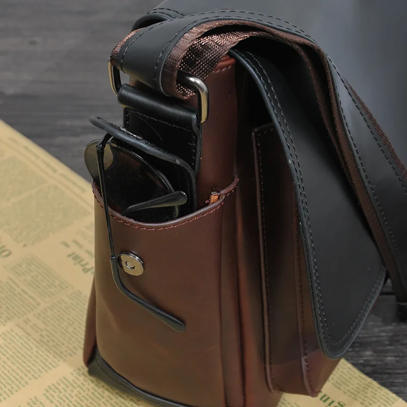 GOYN  Leather Men's Bags Vintage Shoulder Crossbody Bags Flapcover Design Man Travel Work Business Messenger Satchel Bag