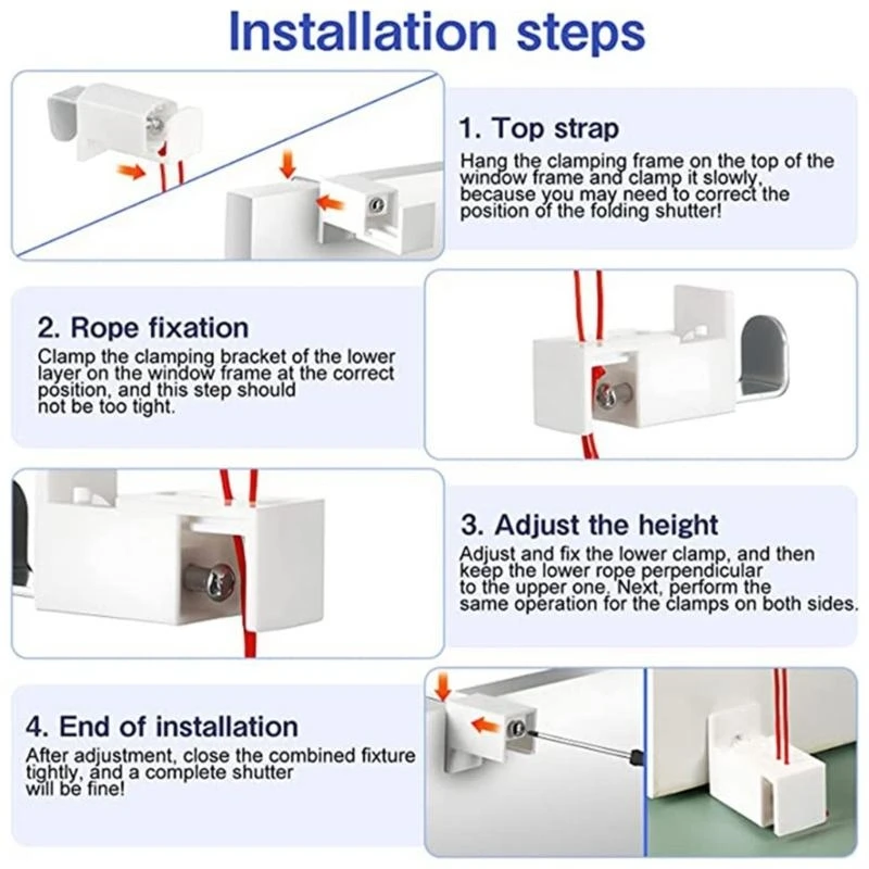 

Quick Mount Plissee Blind Clamps Plissee Blind Attachment Upgrades for Secure Hold on window & Doors Without Drilling