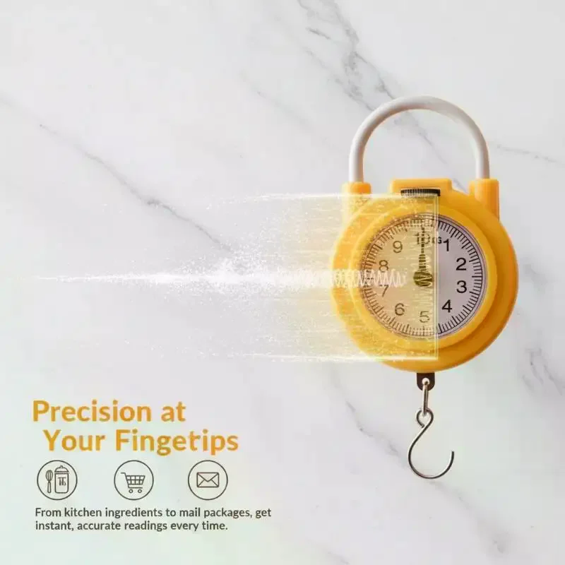 Portable Mini Hanging Scale 10kg Capacity Digital Pointer Hook Scale for Food Luggage Fishing Weighing Tool
