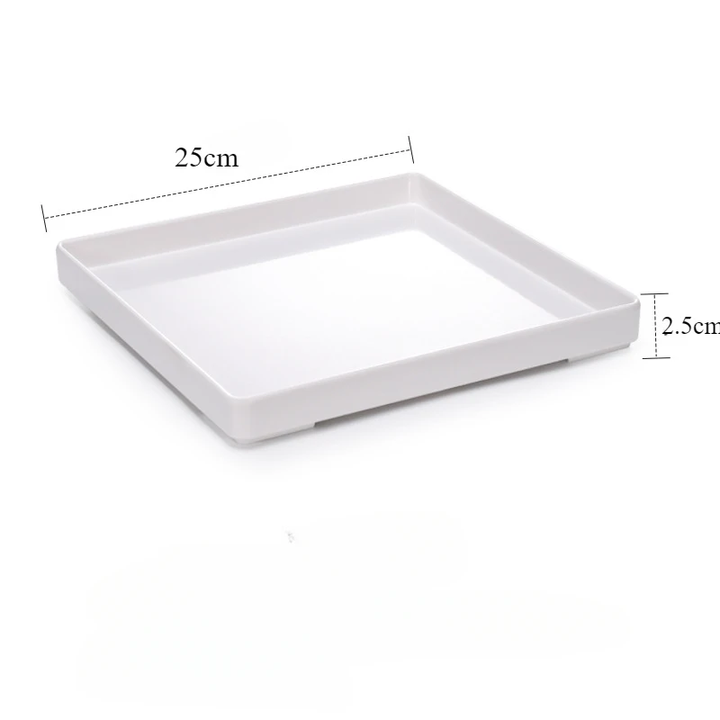 White Miyamine tray living room Nordic tableware plastic Plate rectangular cup storage trays