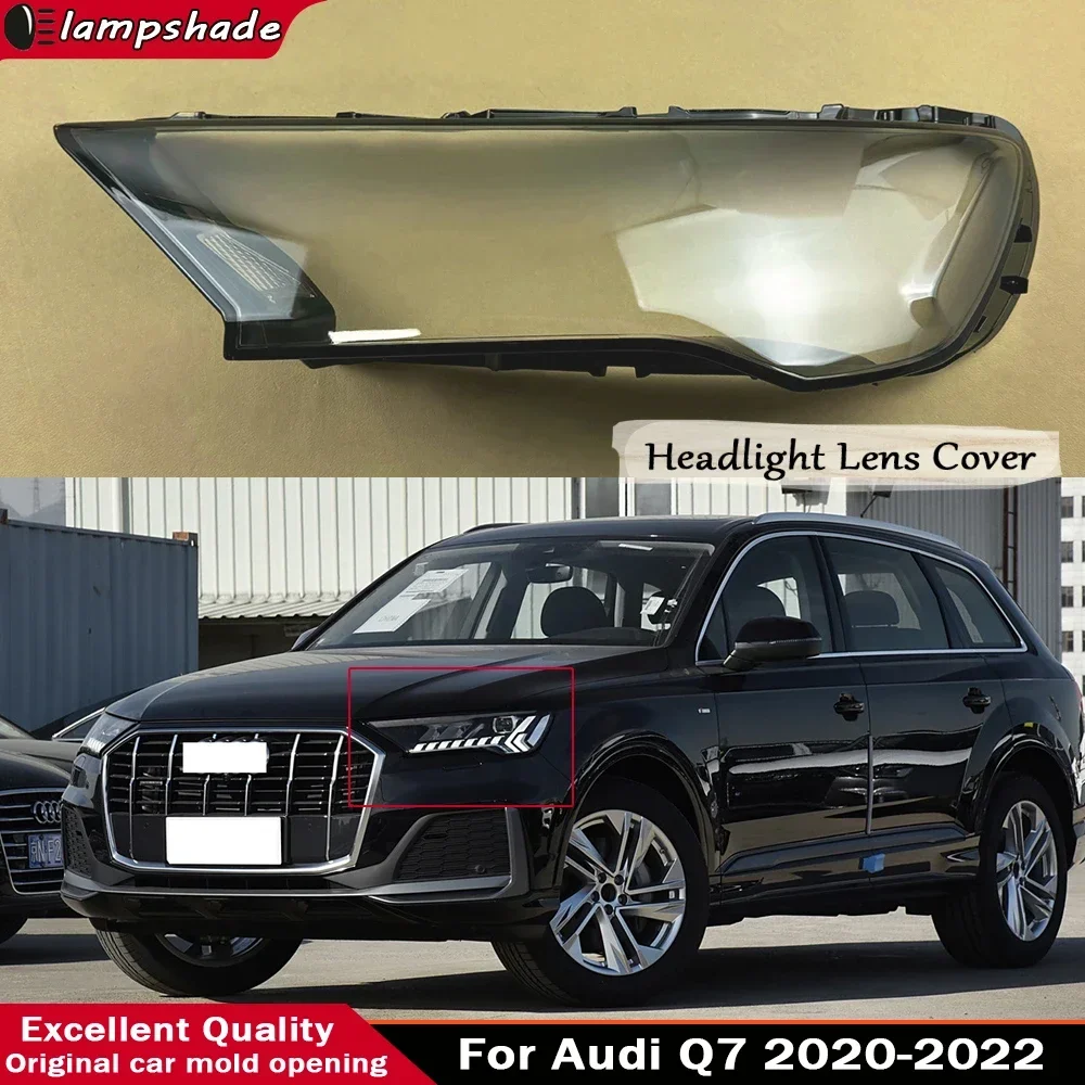 

Замените оригинальный абажур для Audi Q7 2020 2021 2022, крышка передней фары, прозрачная маска, корпус лампы из плексигласа