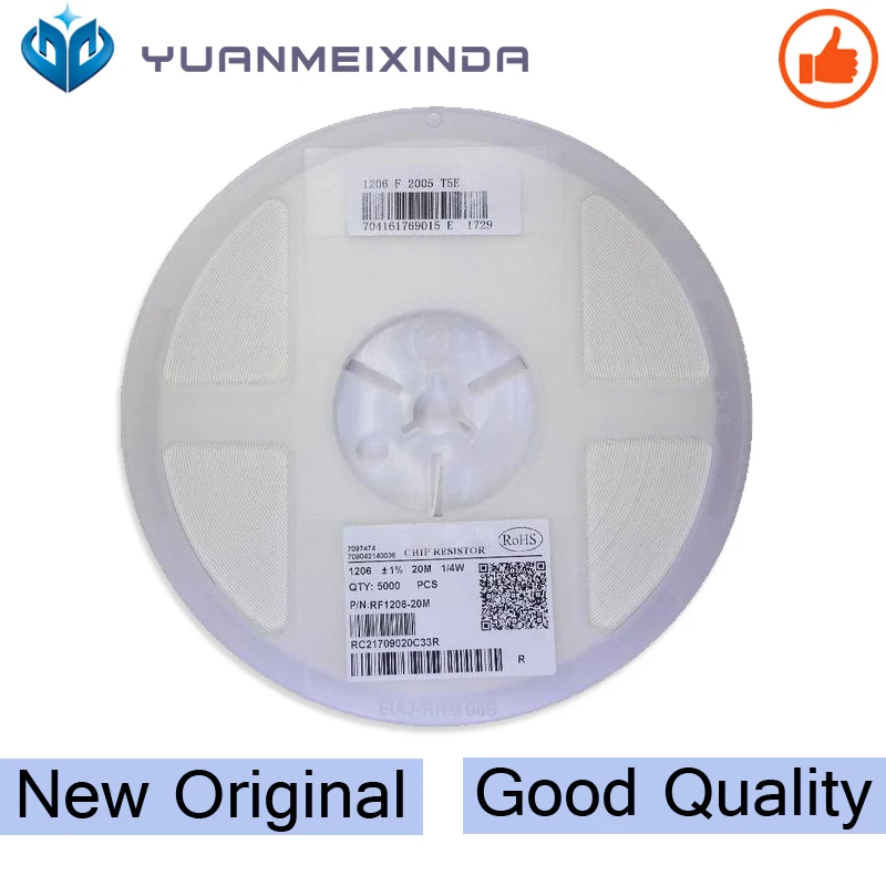 100 قطعة SMD المقاوم 1206 0R 1R 2R 2.2R 2.4R 2.7R 3R 3.3R 3.6R 3.9R 4.3R 4.7R 5.1R 5.6R 6.8R في المخزون