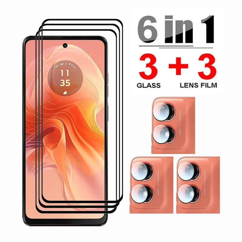 

Закаленное стекло 9H для Motorola G04 G24, защита экрана от царапин, Передняя пленка для Moto G04 G24, мягкая пленка для камеры