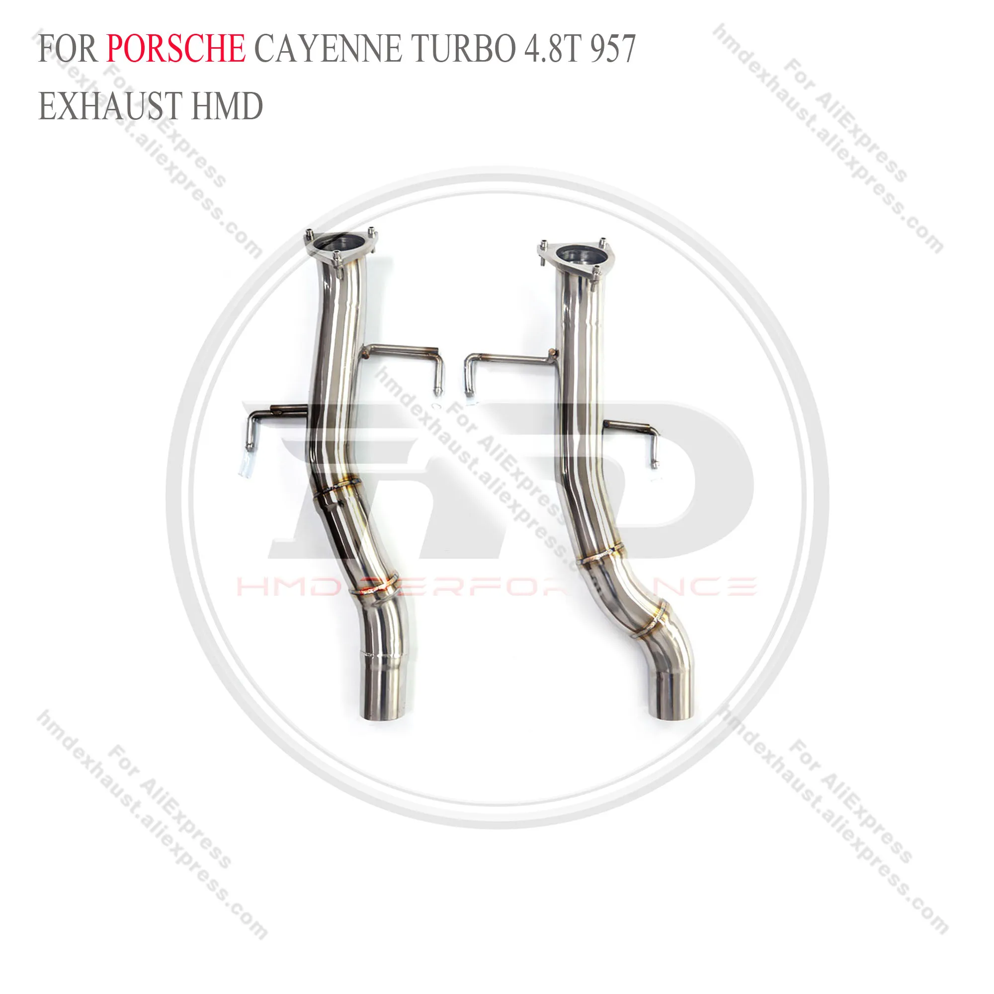 

HMD Exhaust System High Flow Performance resonant tube for Porsche Cayenne Turbo 4.8T 957 with heat shield
