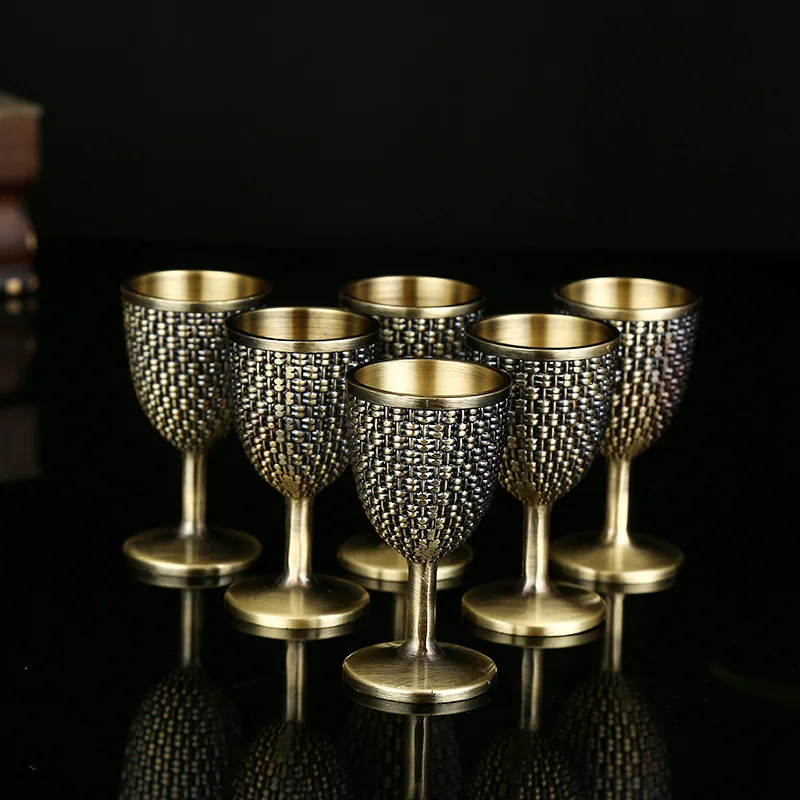 Vintage Weinglas trinken Schnaps Becher Tasse Becher tragbare Wasser Bier Tasse Champagner Glas für