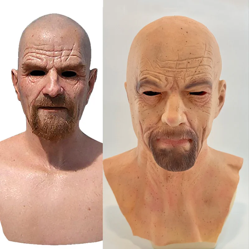 Big Nose Supersoft Horror Wrinkle mask grandpa old man Headgear Realistic Latex Mask Halloween Masquerade Party Props