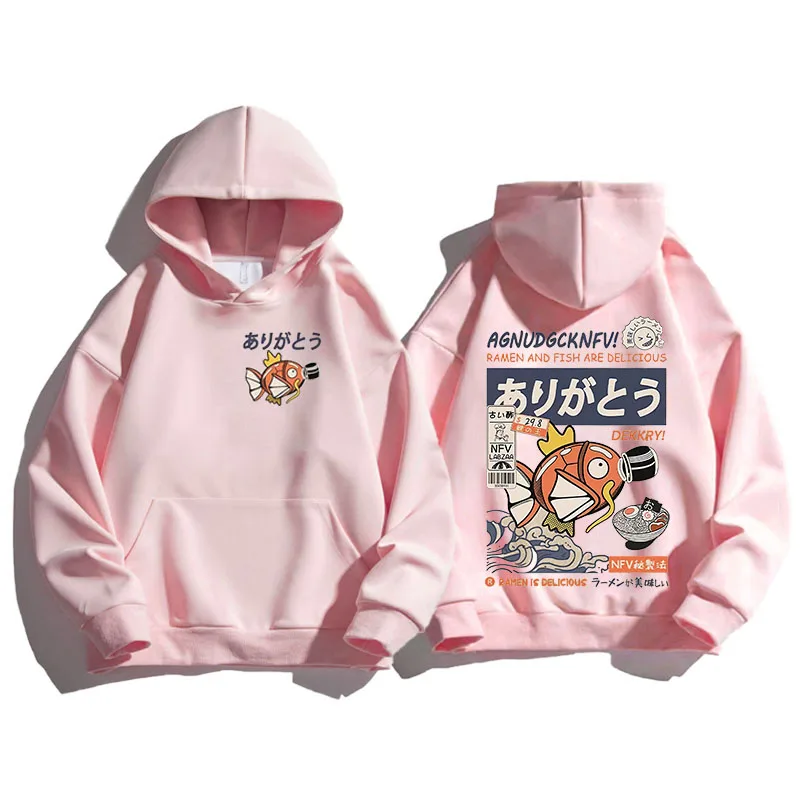 Sudadera con capucha de Anime japonés Harajuku para hombre, ropa de calle informal de alta calidad, Jersey extragrande Unisex, patrón estampado de