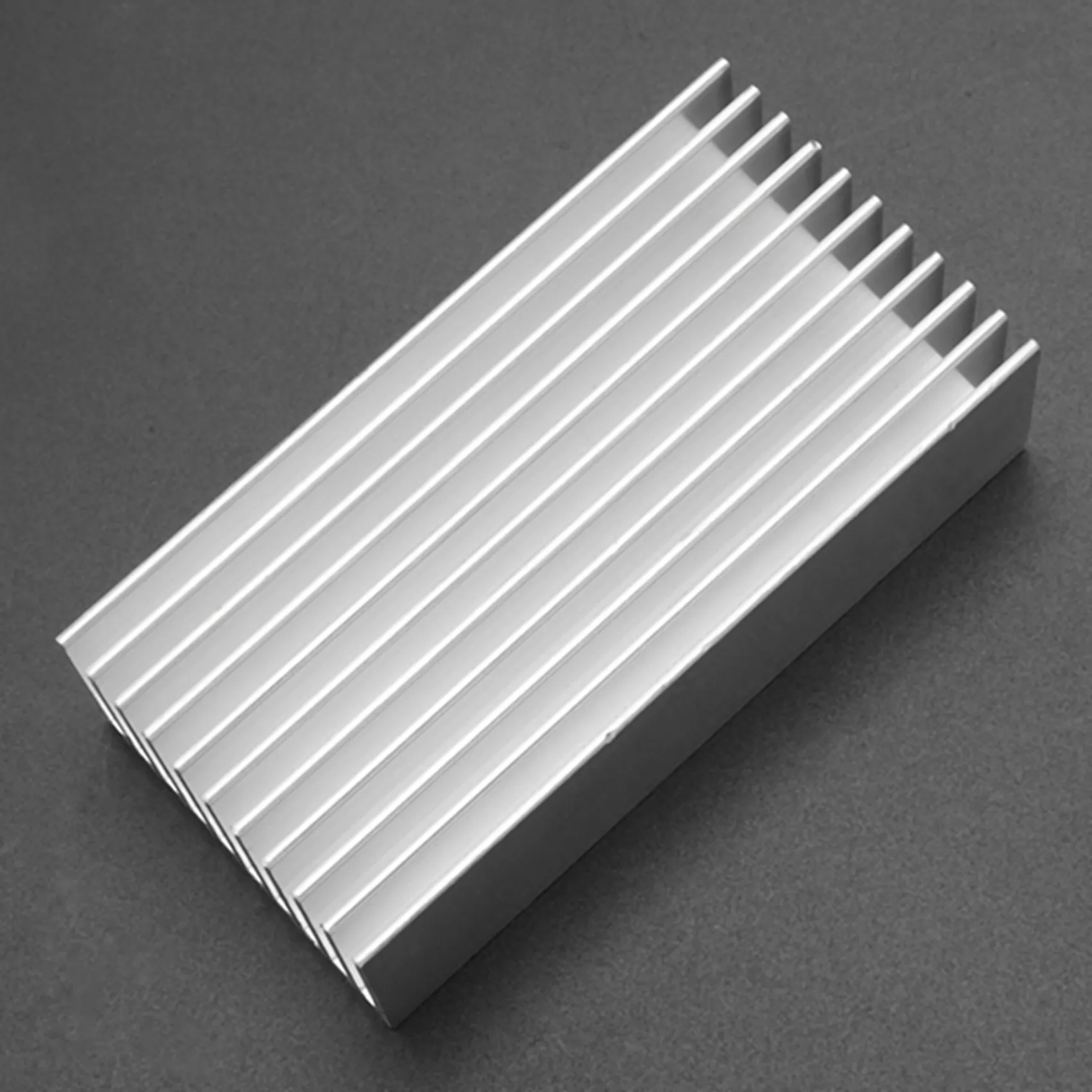 Ingenious-2X Silver Tone Aluminium Radiator Heatsink Heat Sink 100X50x30mm