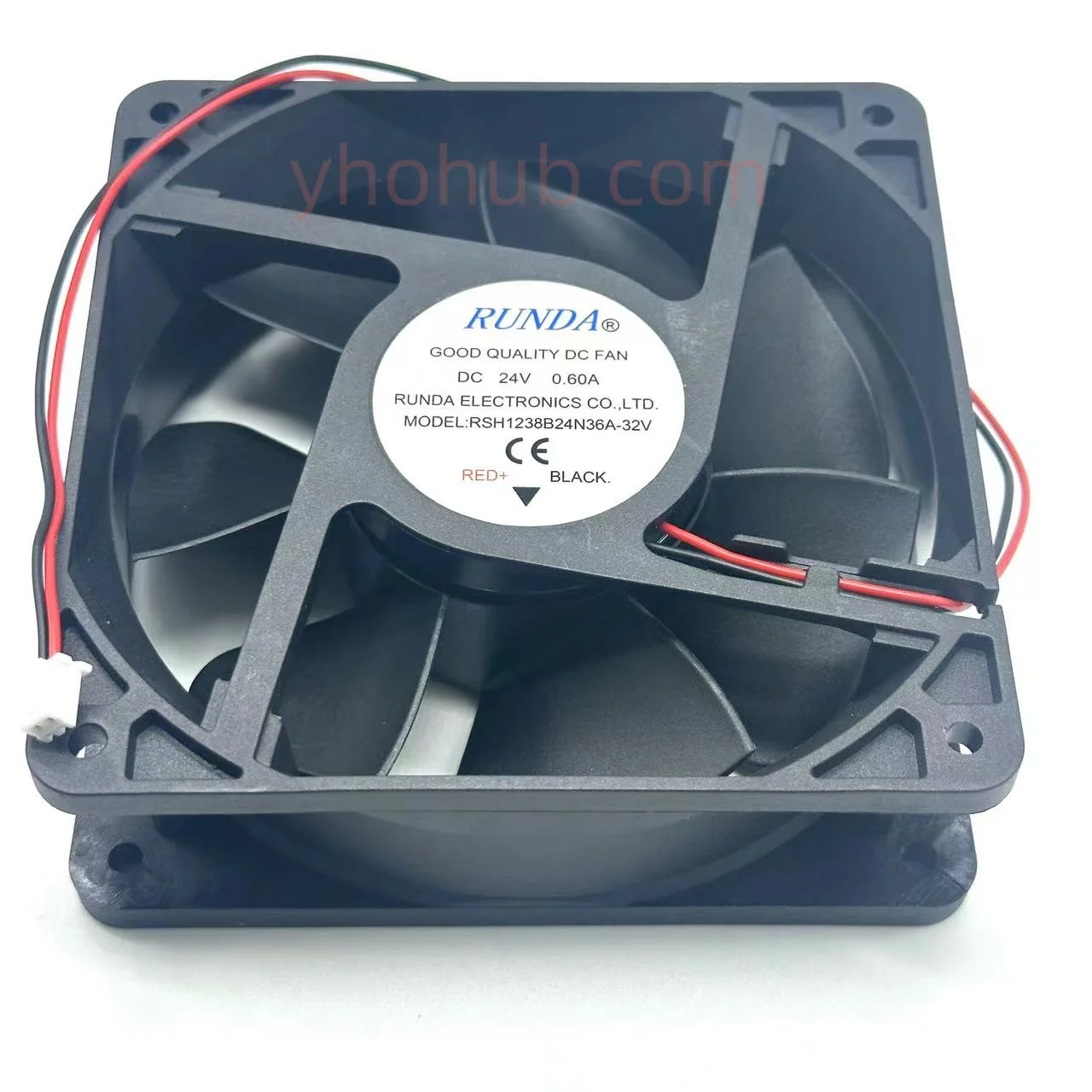 

RUNDA RSH1238B24N36A-32V DC 24V 0.60A 120x120x38mm 2-Wire Server Cooling Fan