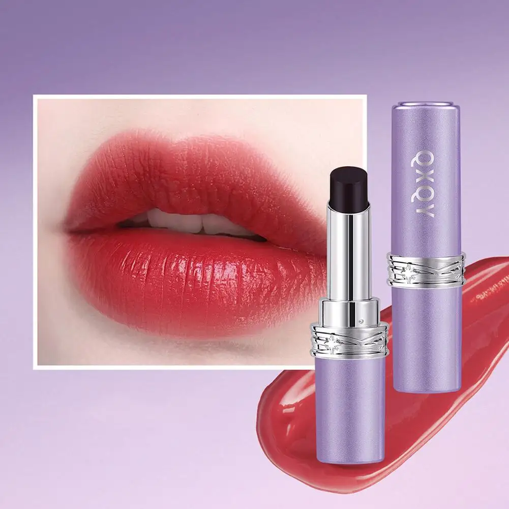 ลิปสติกเนื้อแมทกำมะหยี่ดาร์กเมจิกเปลี่ยนสีตามอุณหภูมิ ติดทนนาน กลอสบำรุงริมฝีปากให้ชุ่มชื้น สีลิป E9U6