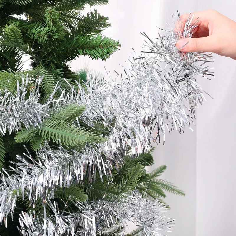 1/20 قطعة 1.5 متر الملونة قصب عيد الميلاد شرائط جارلاند احباط بهرج بريق معدني شجرة عيد الميلاد التفاف أشرطة الحلي ديكور ذاتي الصنع #2