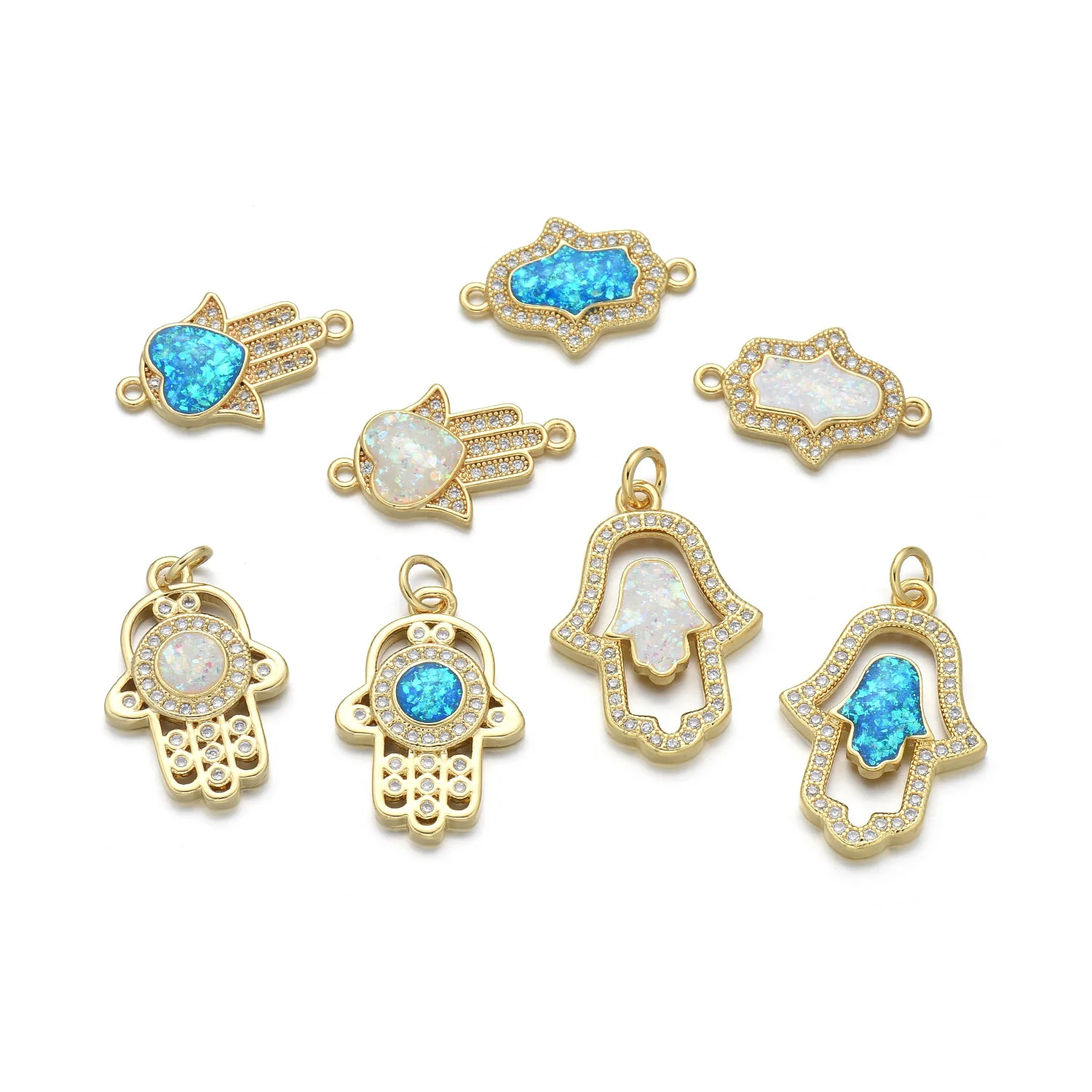 5 Pieces Europe and The United States Australopithecine Palm Necklace Pendant Accessories DIY Jewelry Making Materials Wholesale