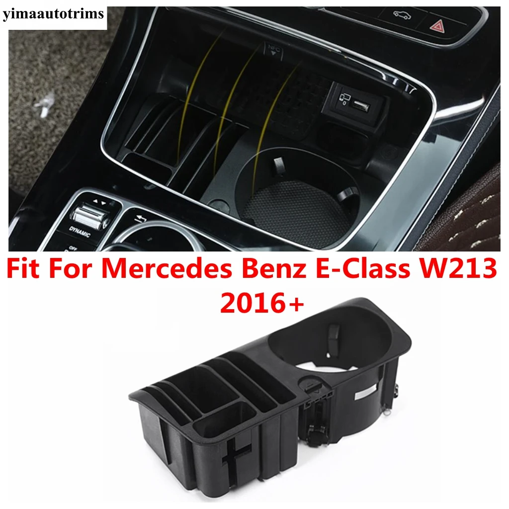 

Central Control Front Water Cup Storage Box Pallet Card Container Multifunction Accessories For Benz E Class W213 2016 - 2021