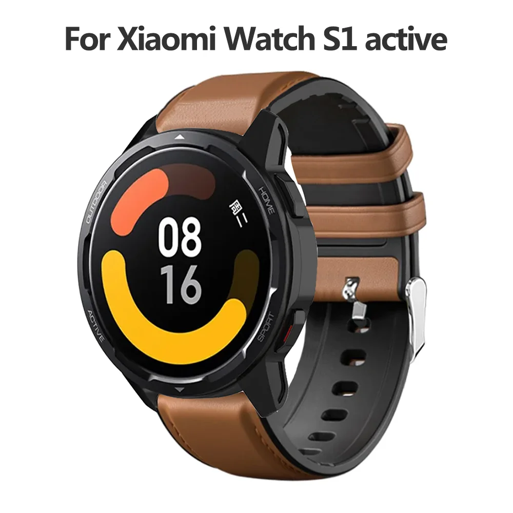 Leder Silikon Armband Für Xiaomi Uhr S1 aktive Smartwatch Armband Sport Armband Für Xiaomi S1 Aktive 22mm Band Zubehör
