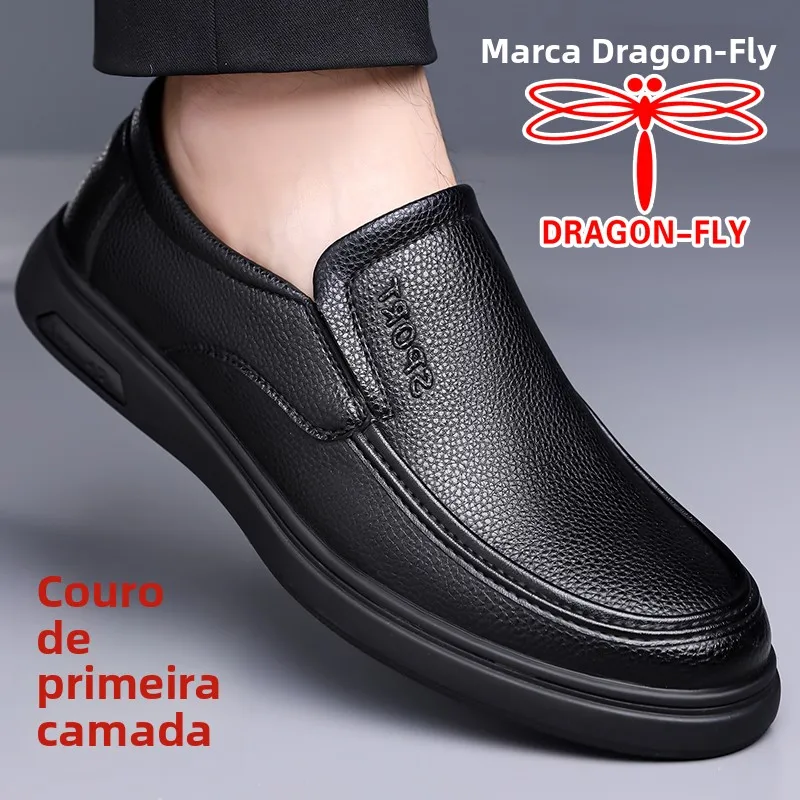 dragonfly-brand-men's-casual-leather-shoes-soft-bottom-breathable-slip-on-middle-aged-dad-shoes-leather-comfort-spring-autumn