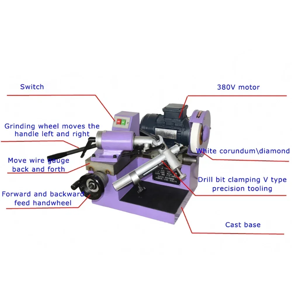 

380v 2-32mm Universal Drill Bit Sharpener Angle Grinder Tungsten Steel Dri Bit Grinding Machine Drill Bits Sharpening Tool
