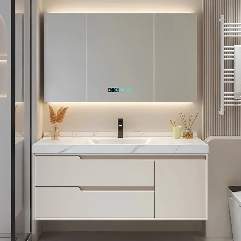 Bathroom Vanity with Sink, Modern Floating Vanity with Soft Close Drawer, Large Storage for Small Space Slate Integrated Basin