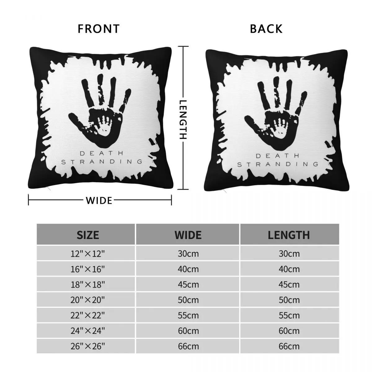Game Death Stranding Square Pillowcase Cushion Cover Pillow Case Throw Pillow Cover for Home Bedroom Car