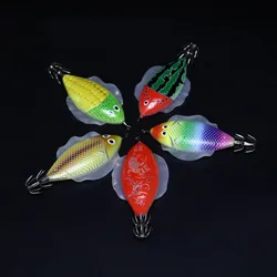 AS Hard Bait Glow Shrimp Hook Life like fish Crowns 14g/11cm Squid Jigs Sea Fishing Lure Set Artificial Cuttlefish Octopus