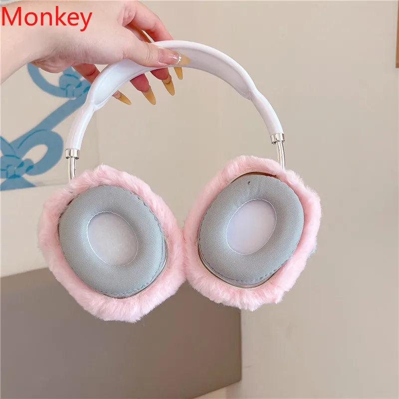 INS لطيف فروي ثلاثية الأبعاد ستار سماعات الحالات ل Airpods ماكس جميل بولي TPU لينة سيليكون الغطاء الواقي ل أبل Air Pods ماكس سماعة #6