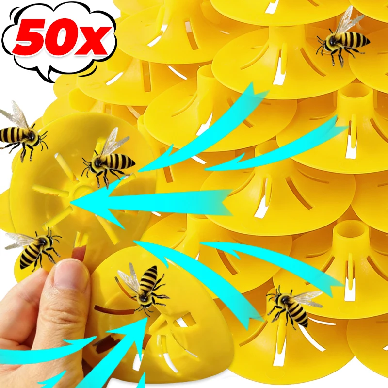 Trampa para Avispas 50/5x, Trampa para Insectos Voladores en Forma de Flor, Herramientas de Control de Insectos, Atrapa Abejas Reutilizable, Trampas para Jardín y Hogar, Herramienta de Apicultura