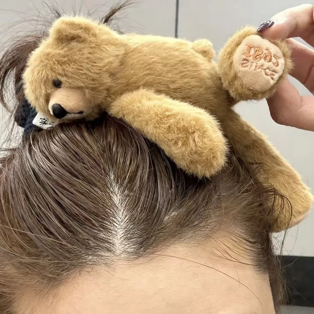 Lolita Elegant Bear Hair Clip Versatile Sweet Cartoon Hair Claw Lovely PC Cute Hair Accessories Girl's
