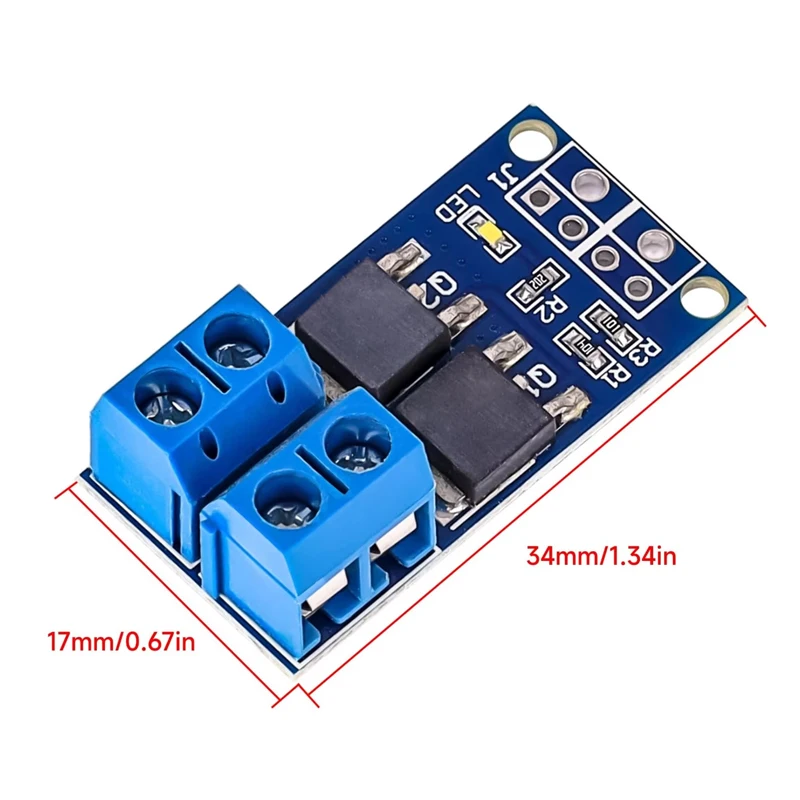 5 Stück Dual-Mosfet-Hochleistungs-Motorsteuerung DC 5V-36V 15A (Max 30A) 400W Dual-Hochleistungs-MOSFET-Auslöser-Schalter-Antriebsmodul – Detail 5