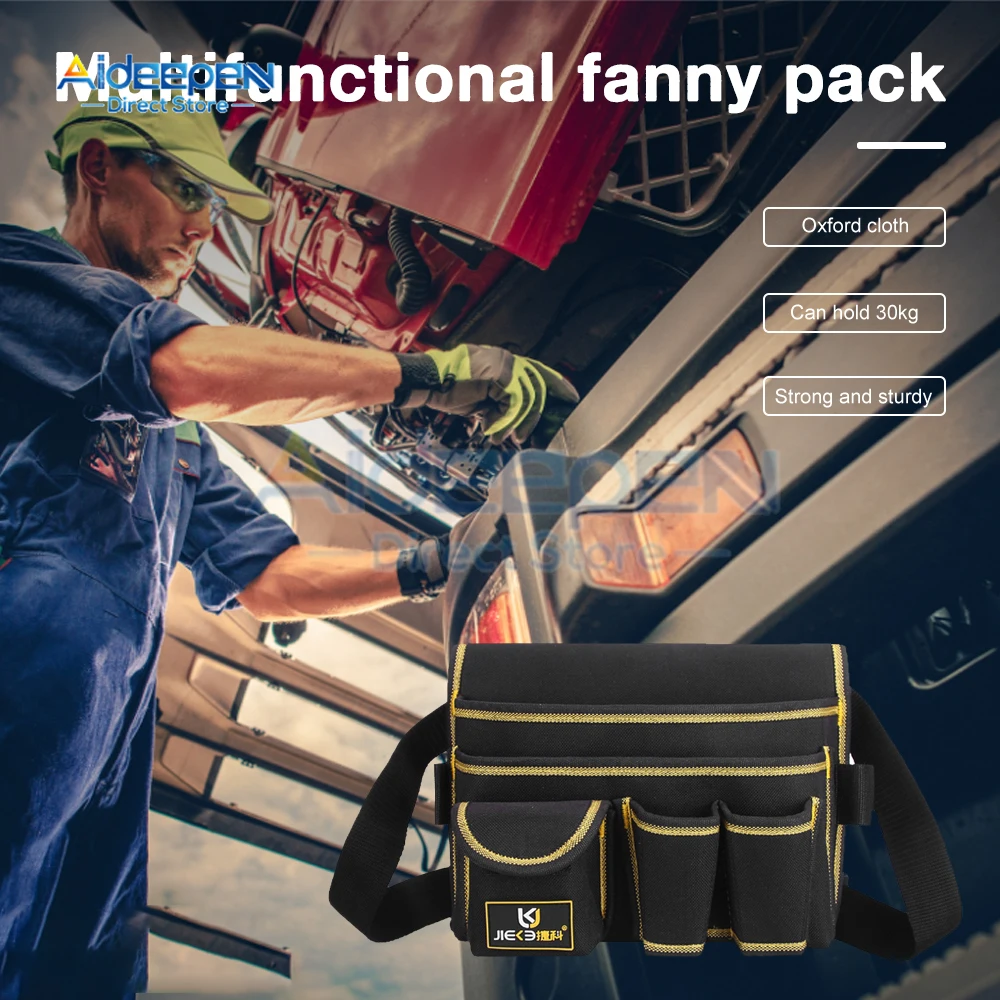 Multi-function Storage Bag Oxford Cloth Waist Pack Hardware Repair Tool Pocket Wrench Pliers Electrician Household Belt