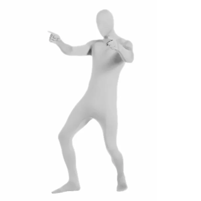 Adult full body Zentai suit men's spandex second skin tight suits Halloween party cosplay costume black green unitard bodysuit