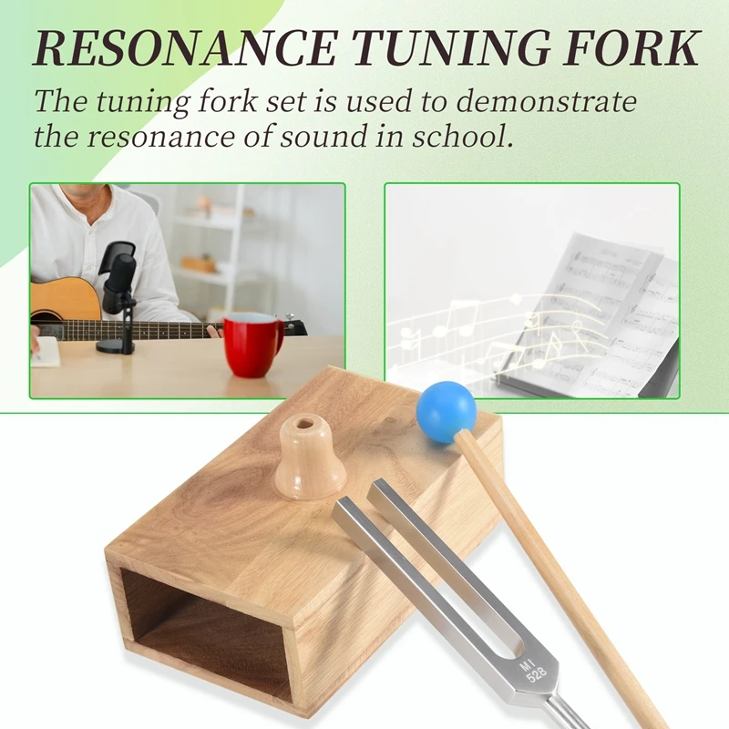●528HZ Tuning Fork,Tuning Fork Resonance Box,for Sound Therapy, Yoga, Meditation and Relaxation