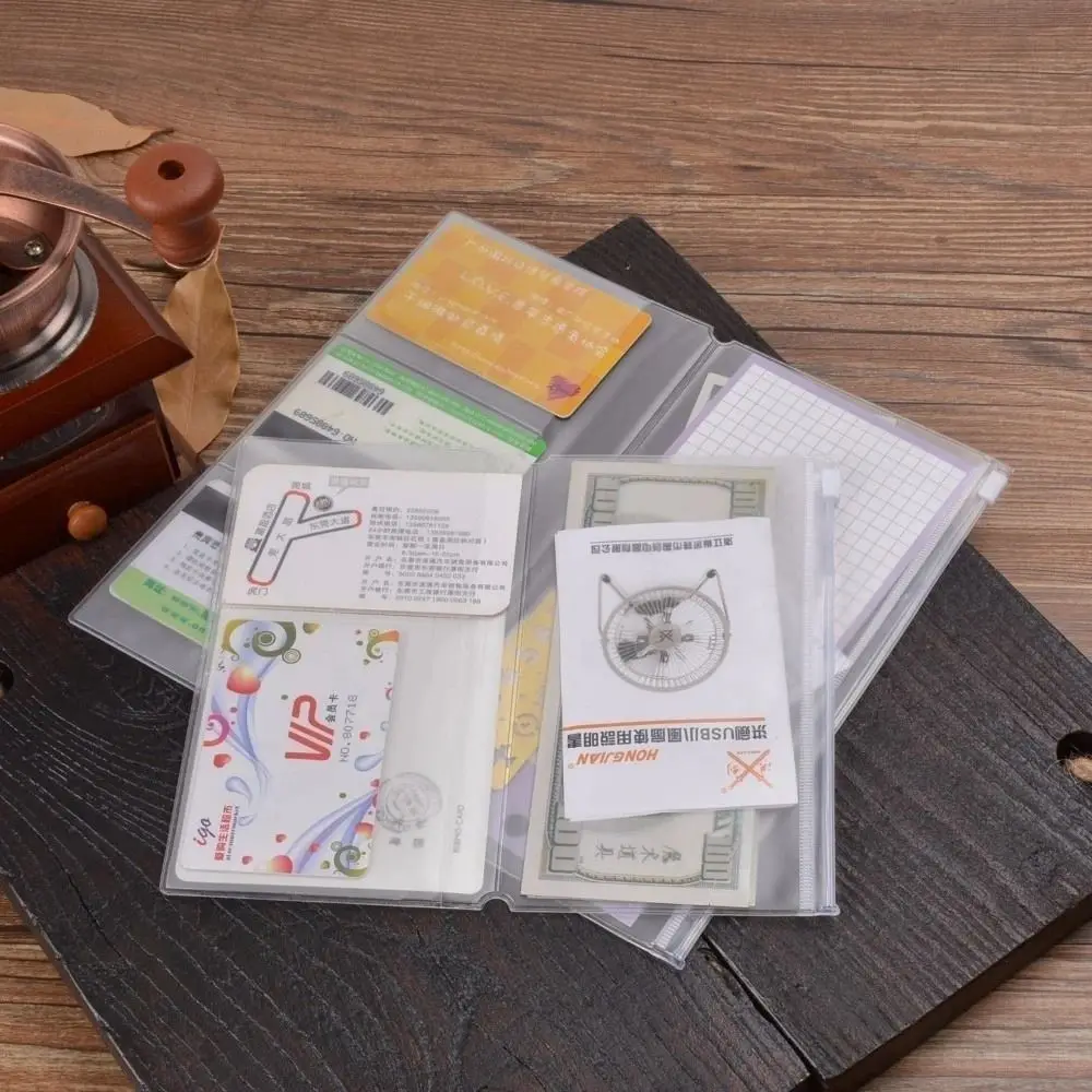 Passport For Midori Travelers Pocket Notebook Storage Bag Notebook Zipper Bag Journal Planner Card Holder PVC Zipper Bag