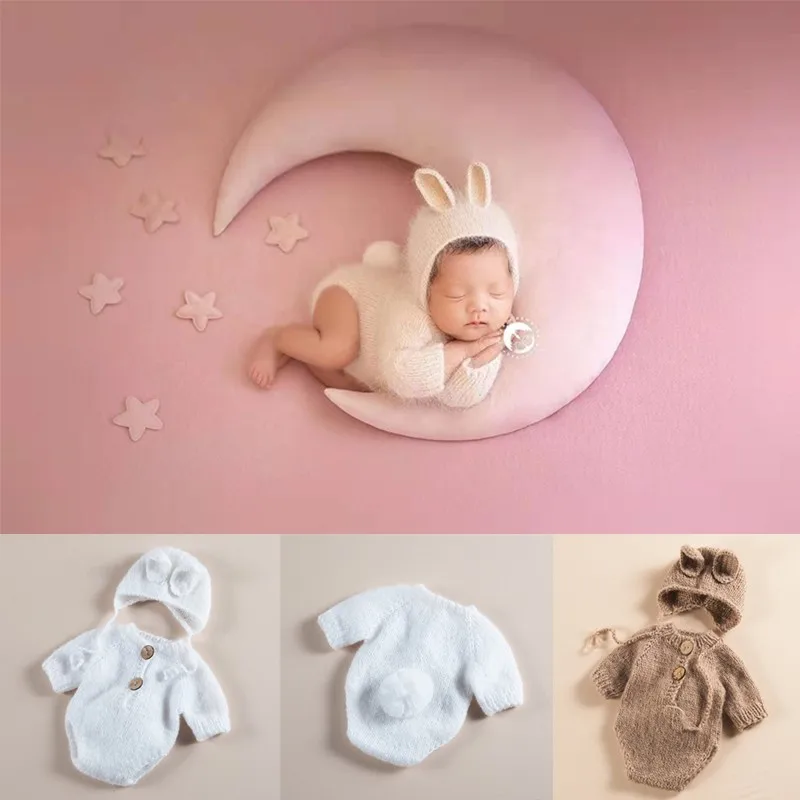 

Newborn Photography Rabbit Clothing Hundred Day Baby Photography Theme Clothing bebê 아기 코스프레 신생아