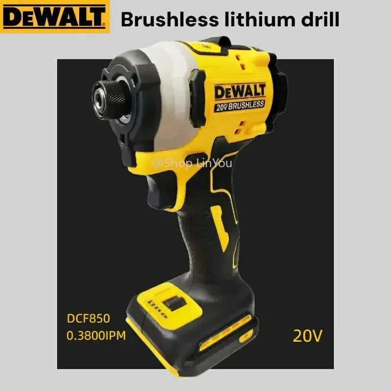 

Аккумуляторный шуруповерт DEWALT DCF850 20В с бесщеточным двигателем, перезаряжаемая дрель-шуруповерт, электрический ударный гайковерт с высоким крутящим моментом