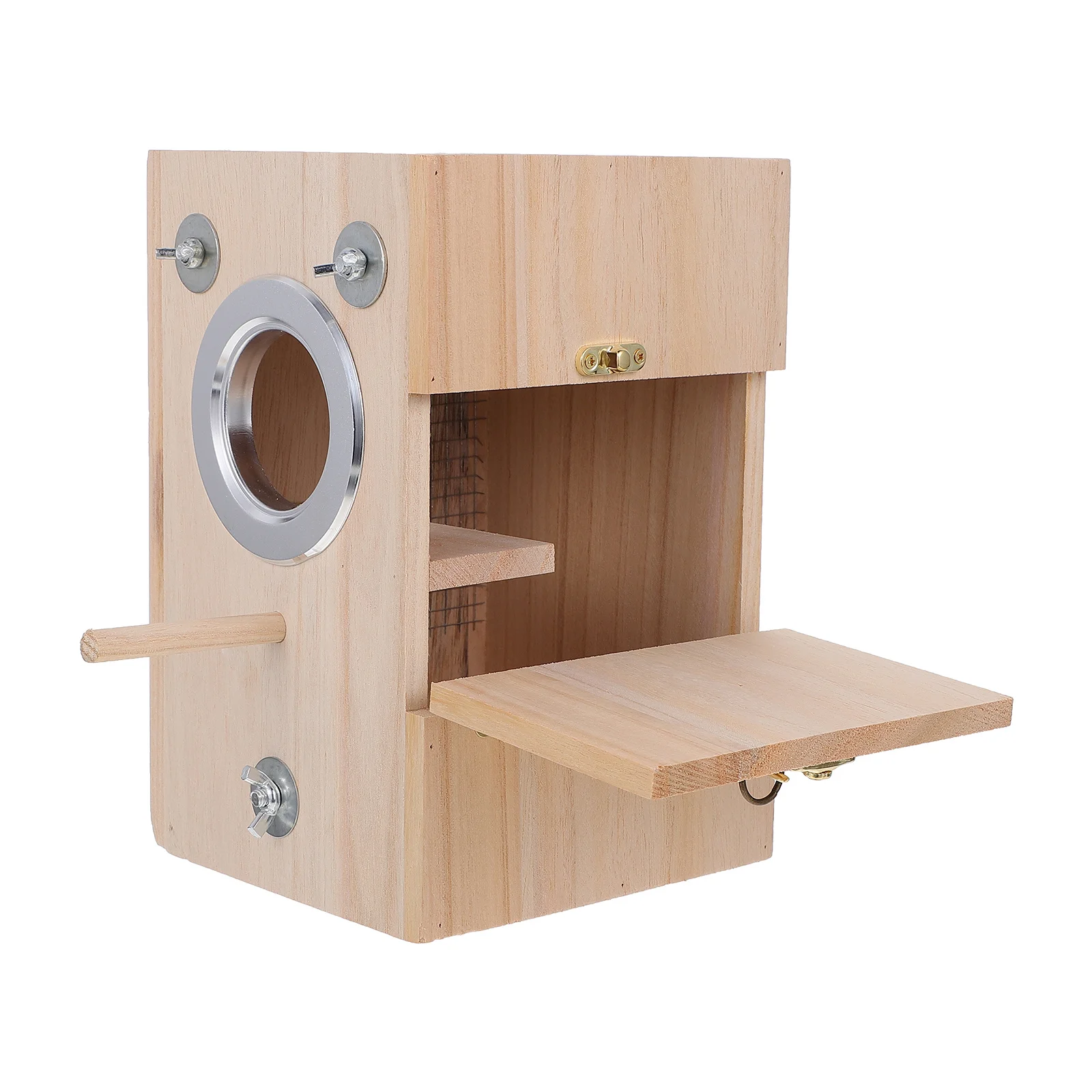 

Bird Breeding Nest Natural Wood Parakeet Mating Box Durable Breeding Bird Supplies Nesting Nest Birds Supplies