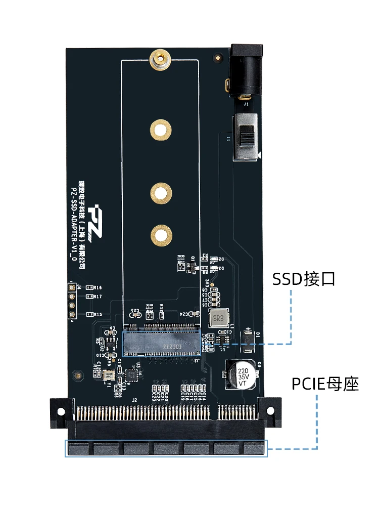 Electronic Ssd Memory Card M.2 Interface Nvme Protocol Pcie to Ssd