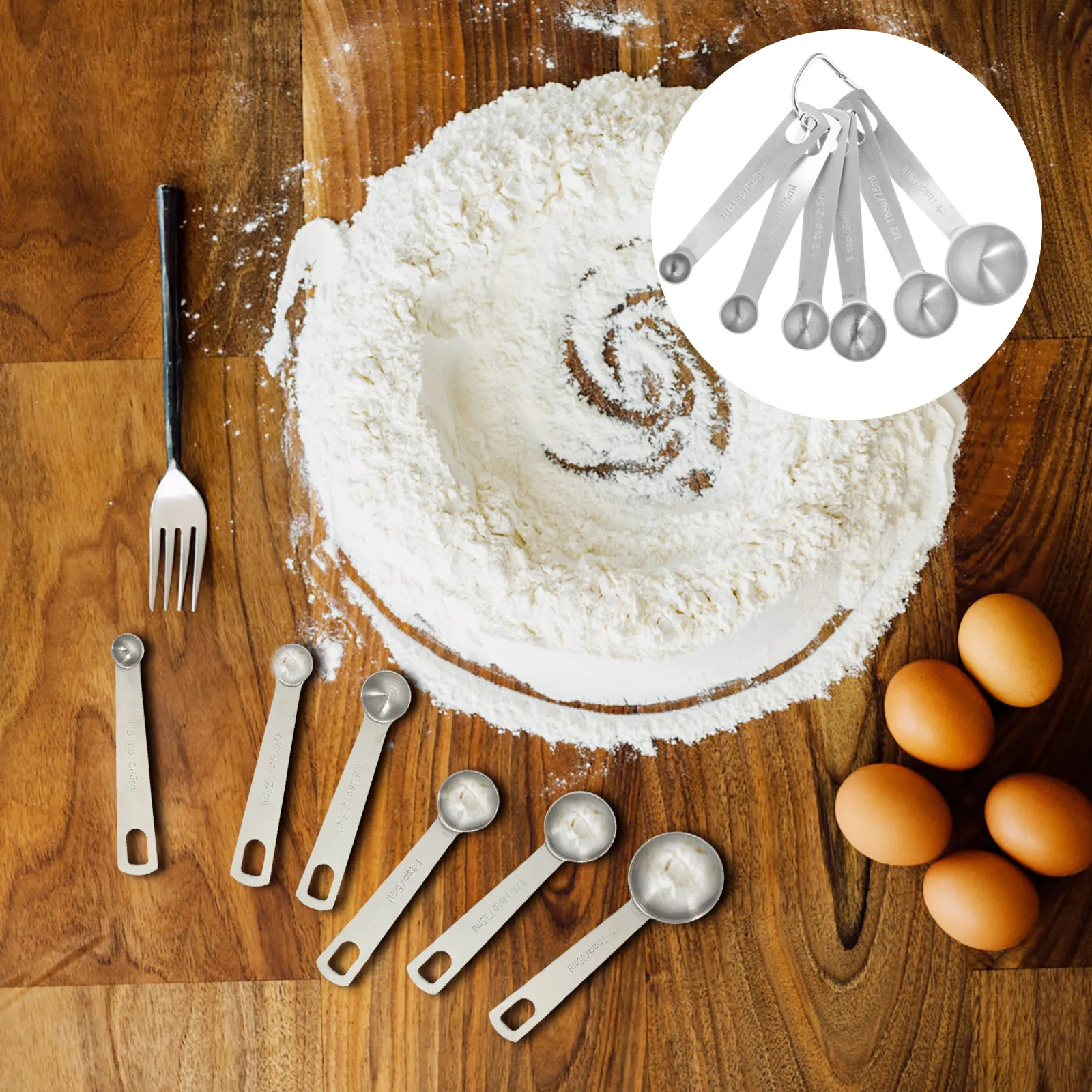 

1Set Stainless Steel Coffee Scoops Measuring Spoons Baking Tea Sugar Powder Milk Kitchen Tool Measuring Spoon Baking Scoop
