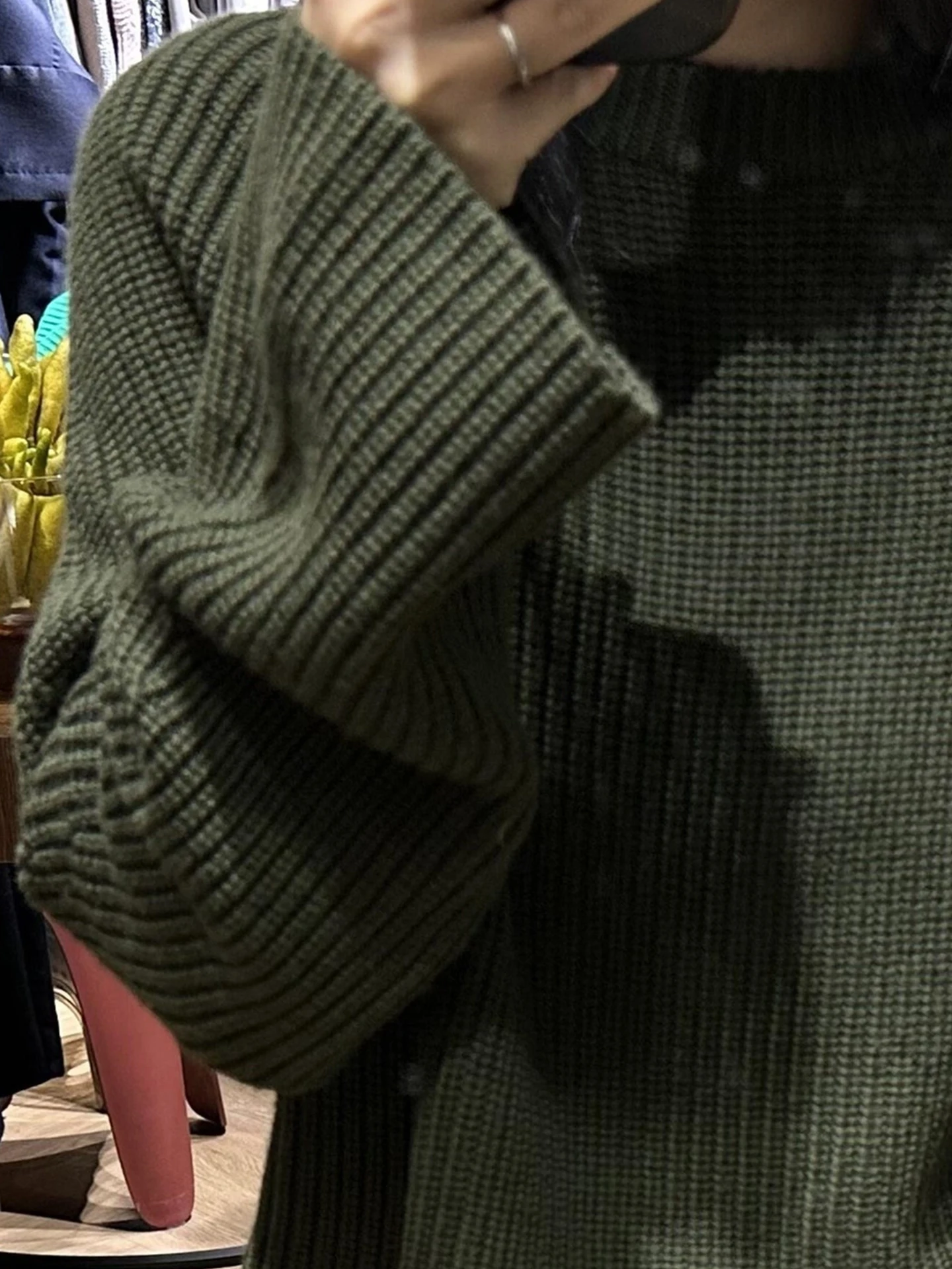 캐주얼 롱 니트 스웨터 여성용 컬러 오버헤드 탑 패셔너블한 가을 착용 다용도 편안한 니트웨어