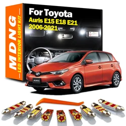 MDNG Canbus LED 실내 조명 키트 Toyota Auris E15 E18 E21 2006-2017 2018 2019 2020 2021 자동차 Led 전구 오류 없음 액세서리